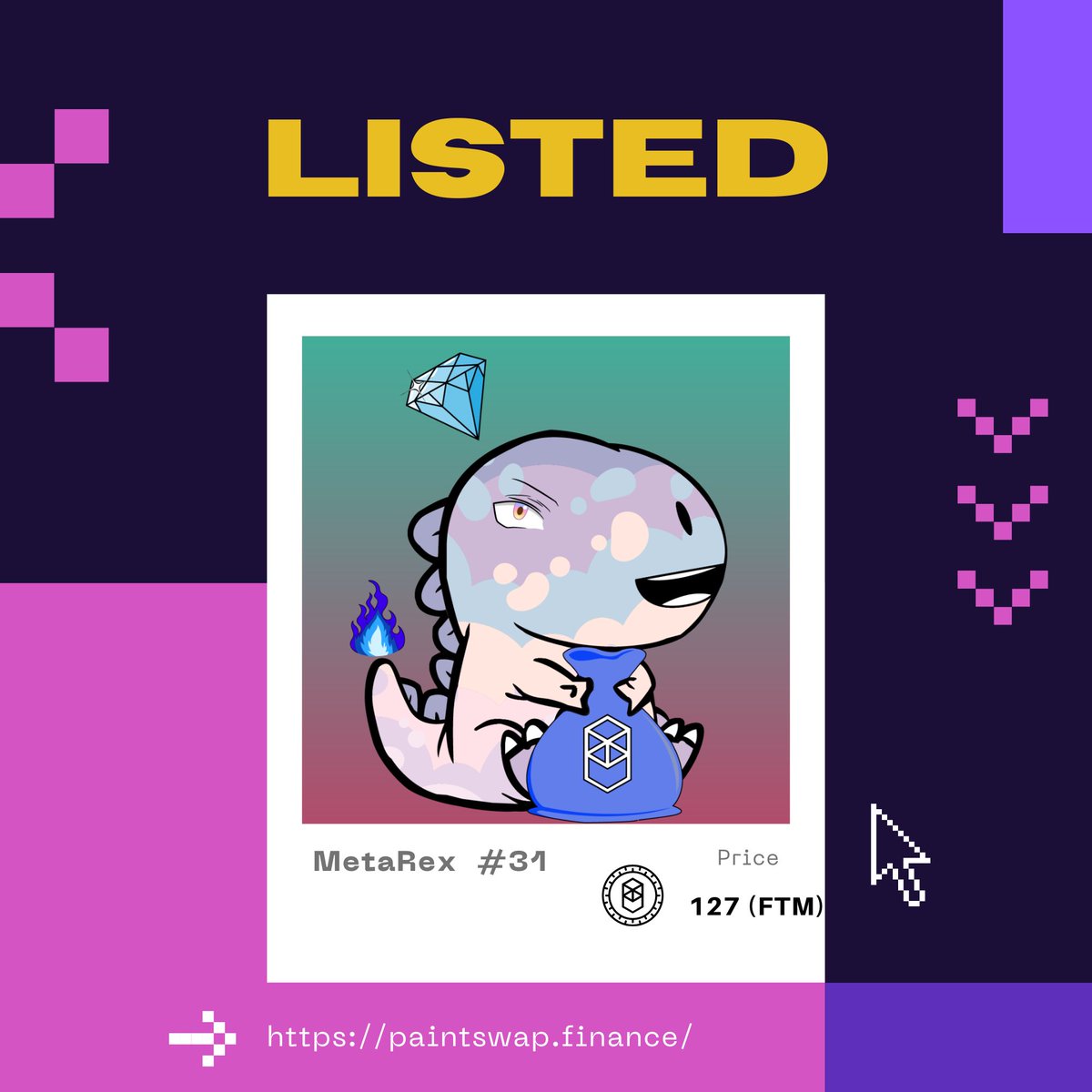 jubaagoshop's tweet photo. 🚨 LISTED 🚨
@MetaRex_NFT 
https://t.co/9rot95ofrU

#NFTs #NFT #NFTCollection #NFTProject #NFTartist #NFTCommunity #NFTGiveaway #nftcollector #NFTdrop #NFTProjects
#Metaverse #MetaverseNFT #nftauction #FTM #NFTsales #NFTMarketplace https://t.co/eLLunzjuWD
