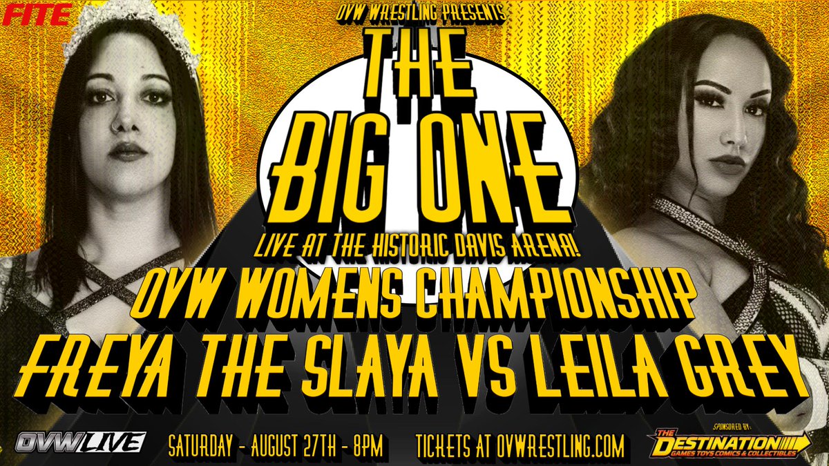 Triller_TV's tweet photo. 📜 History will be made this Saturday at #OVWTheBigOne.

James Storm vs. Omar Amir👑
Al Snow &amp; Doug Basham vs. Mack &amp; Revolver👀
Hells Gate Match⛓️
Freya vs. Leila🏆

@ovwrestling's biggest PPV of the year can be seen LIVE &amp; INCLUDED with #FITE+

▶️ https://t.co/hpvmkgw7Bq https://t.co/wqxdZlHL9X