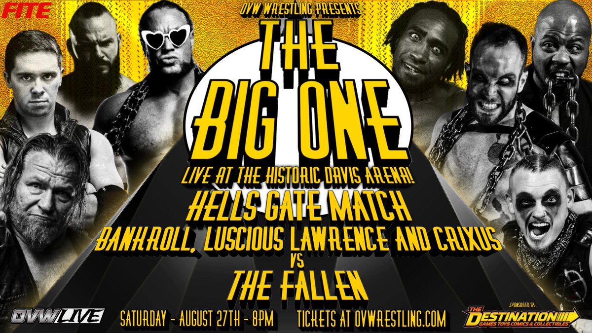 Triller_TV's tweet photo. 📜 History will be made this Saturday at #OVWTheBigOne.

James Storm vs. Omar Amir👑
Al Snow &amp; Doug Basham vs. Mack &amp; Revolver👀
Hells Gate Match⛓️
Freya vs. Leila🏆

@ovwrestling's biggest PPV of the year can be seen LIVE &amp; INCLUDED with #FITE+

▶️ https://t.co/hpvmkgw7Bq https://t.co/wqxdZlHL9X