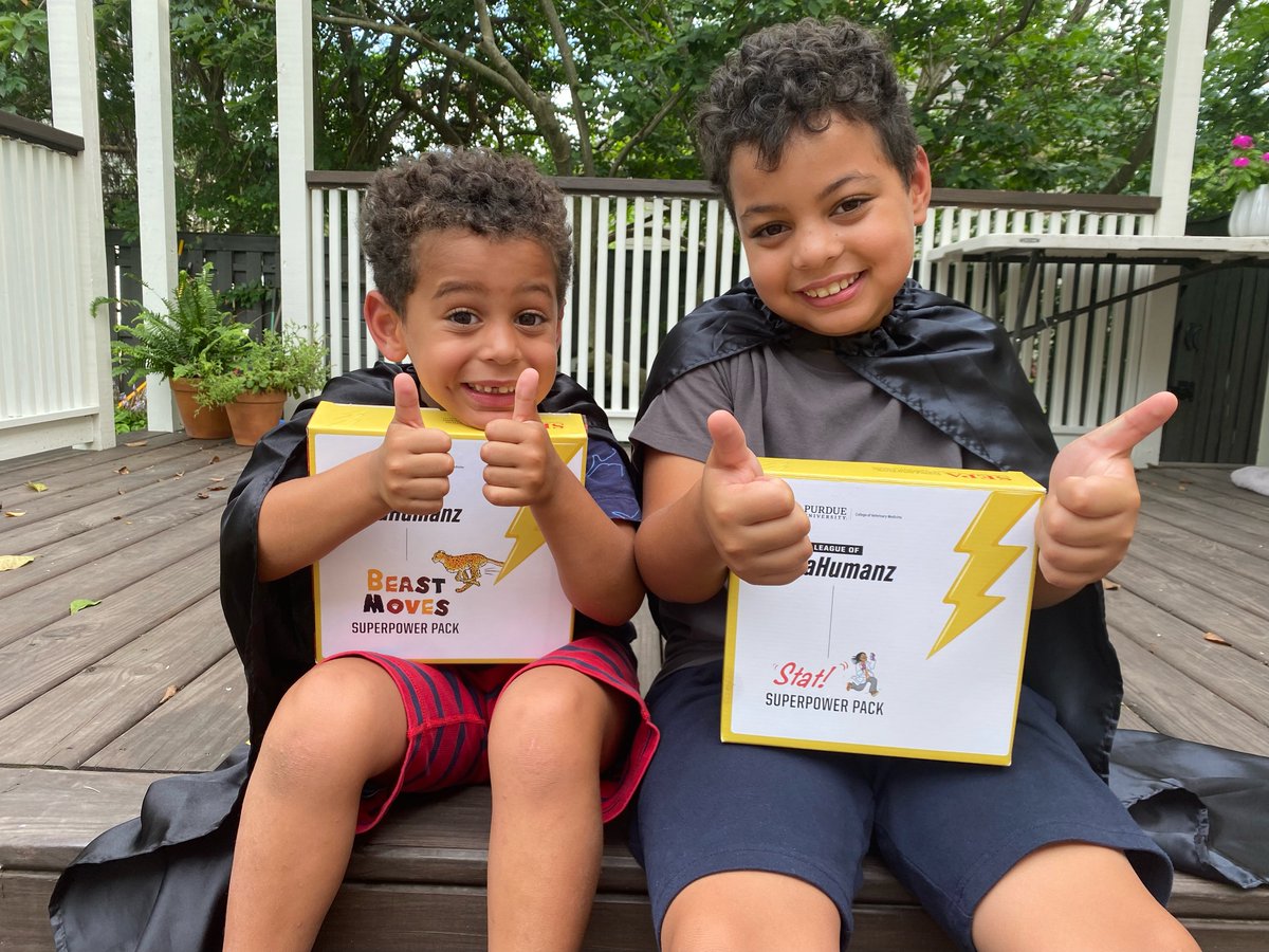 pucvm's tweet photo. Over 13K SuperPower Packs have been given to kids through our League of VetaHumanz! The program has been newly recognized with @INSIGHT_News's 2022 Inspiring Programs in STEM Award!
https://t.co/YjGxYJ7r6g
#useyourpowersforgood #capeson #vetahumanz #purdueuniversity #boilerup https://t.co/V08k8mH1Dd