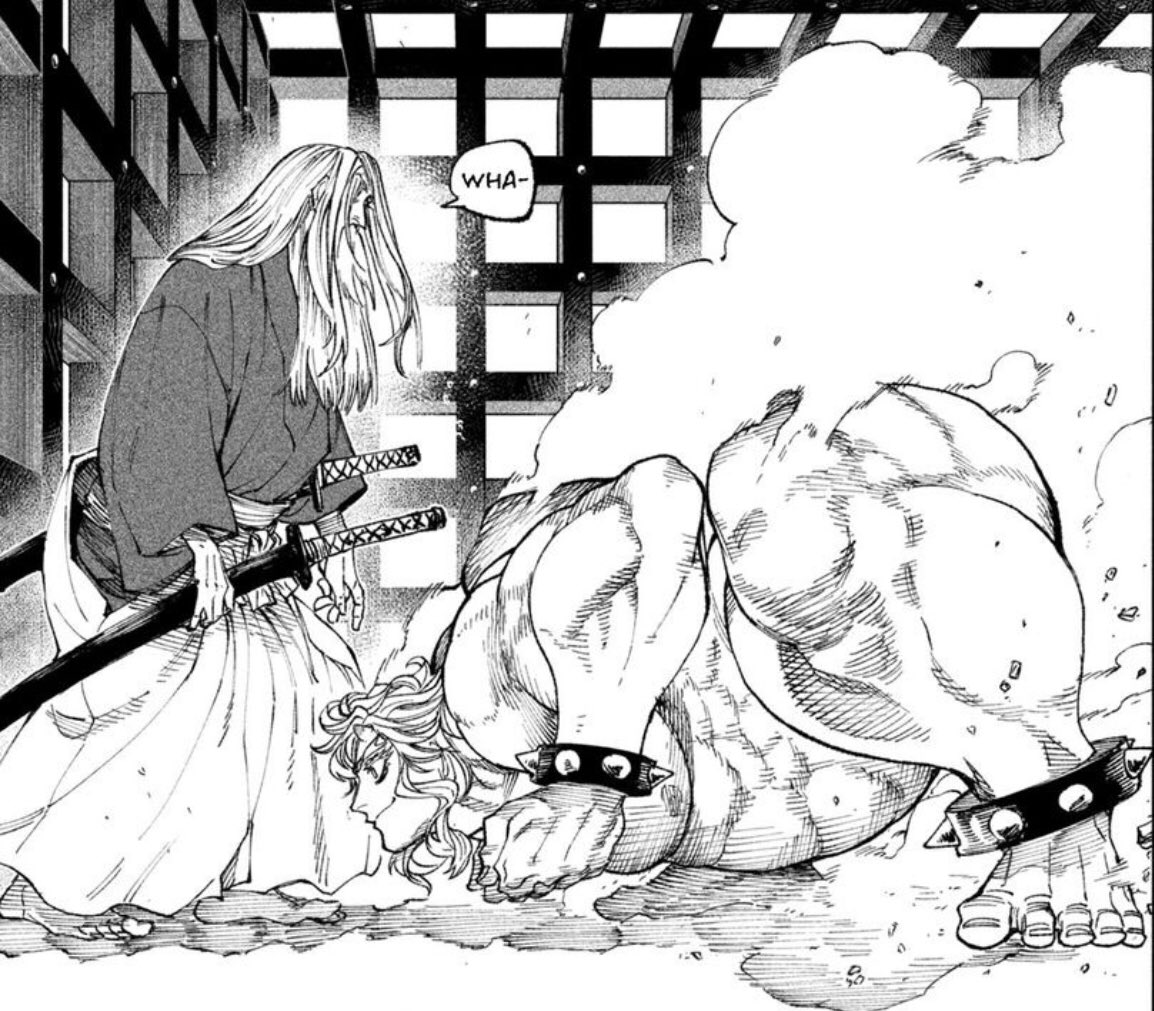 CrunchyBeanz's tweet photo. THICCEST LAD IVE EVER SEEN IN MY LIFE LMAO
#Tenkaichi #Spoiler #Ch19 https://t.co/OEOuFgzpUI