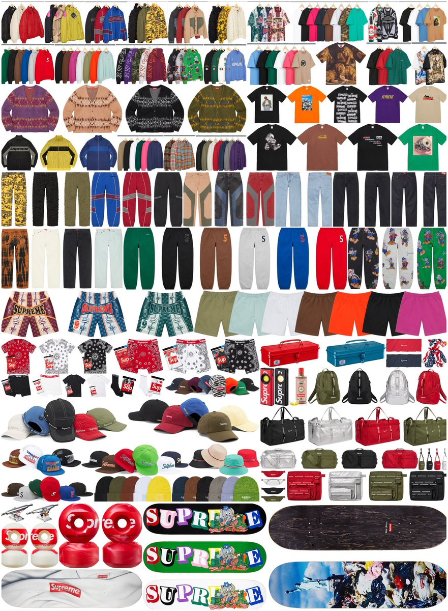 DropsByJay's tweet image. Supreme Week 1 Droplist
Releasing in store and online this Thursday August 25th at 11am Est/4pm BST/17:00 CEST.

Huge drop as expected starting the season with something for everyone. Stay tuned for more updates including Free Gift &amp;amp; Retails.

What are you grabbing this Week?