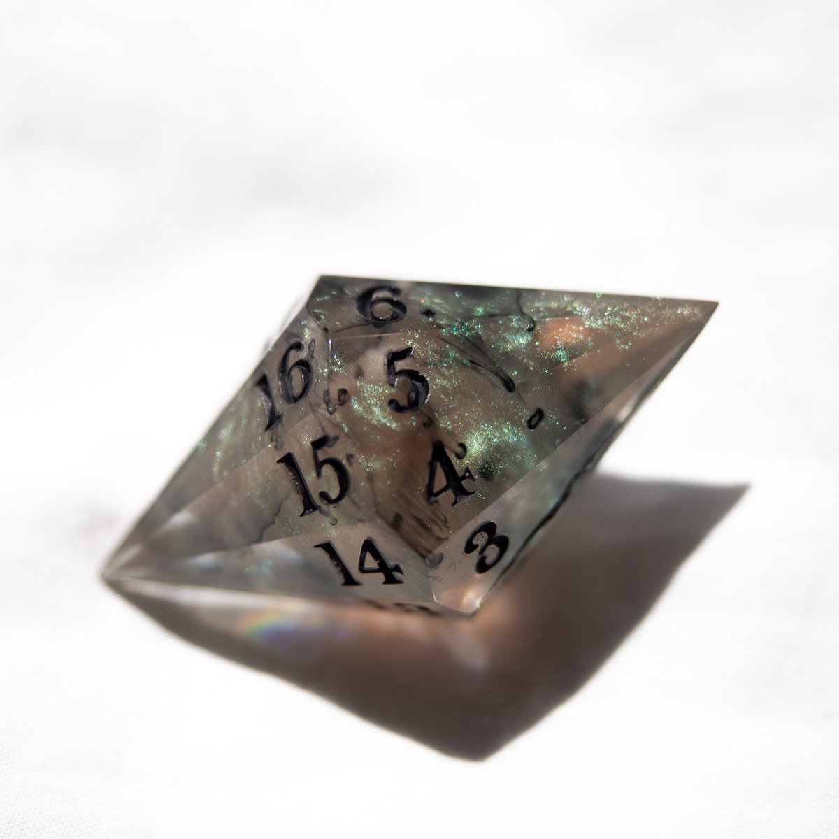 equinoxdice's tweet photo. Meet the newest member of the Equinox Collection - The Pin Down ✨a very pointy spindown d20
we will have a few samples available in our shop restock this Friday, but these will be a new offering moving forward!
#spindown #mtg #handmadedice https://t.co/48QFUUmOED