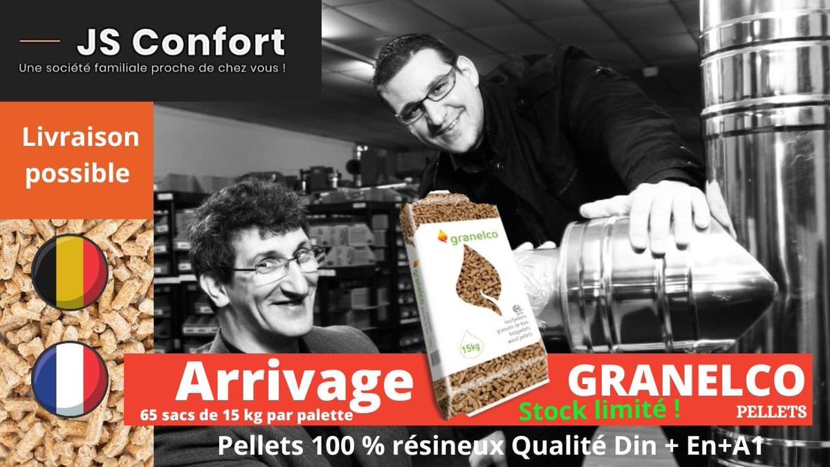 ✅ Arrivage de pellets Granelco palette de 65 sacs de 15 kg qualité Din+ EN+ A1 .

🔥Livraison possible en Belgique et en France .
⚠️ Quantité limitée !

Contact: +32 (0) 71 590800 ---- jsconfortsebastien@gmail.com