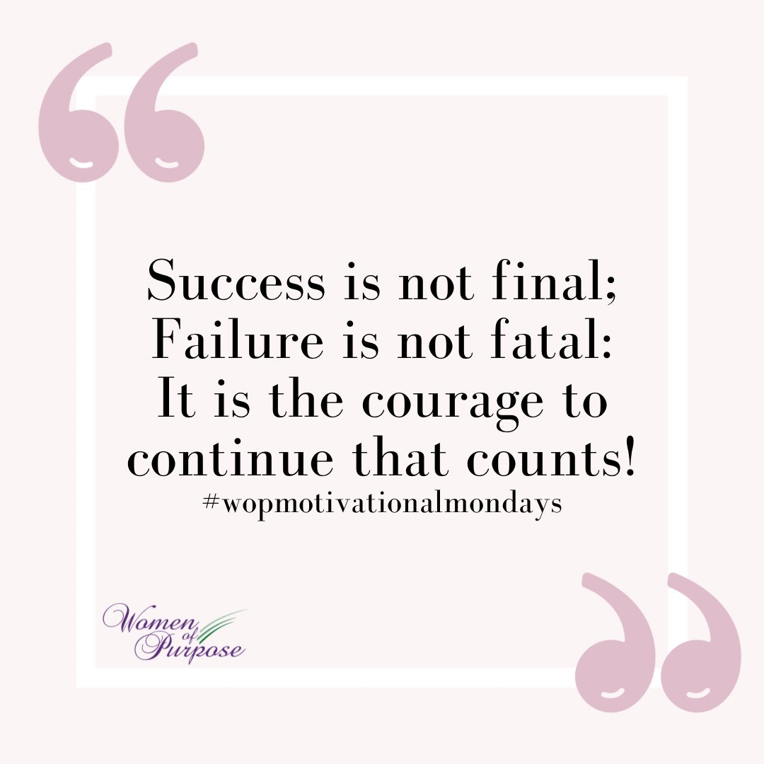 LU! “Success is not final; Failure is not Fatal: It is the courage to continue that counts!” We are sharing that to say let’s do our best to be our best!! Everyday will look different,&amp; that’s okay! We hope that you all have a wonderful week! 💜💚
#wopmotivationalmondays