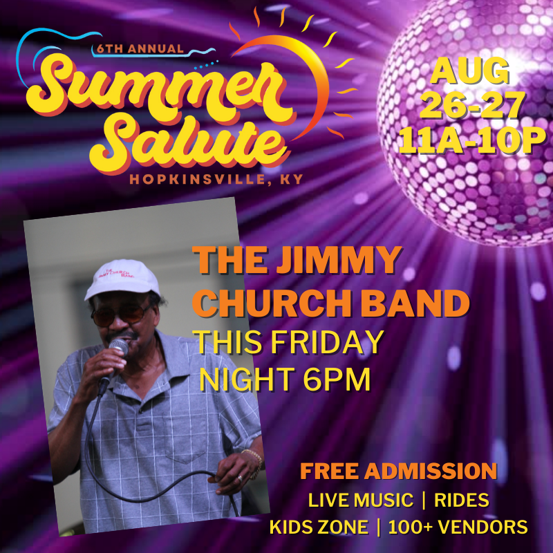 🎸🪕🥁🎻 It's time to start making your plans for the weekend! #SummerSalute starts THIS FRIDAY, August 26, at 11am with an expanded #KidsZone, vendors, food and drink, and The Jimmy Church Band on the #BluegrassBeverage stage! 🎶

#KCandtheSunshineBand #freefestival #partyofyear