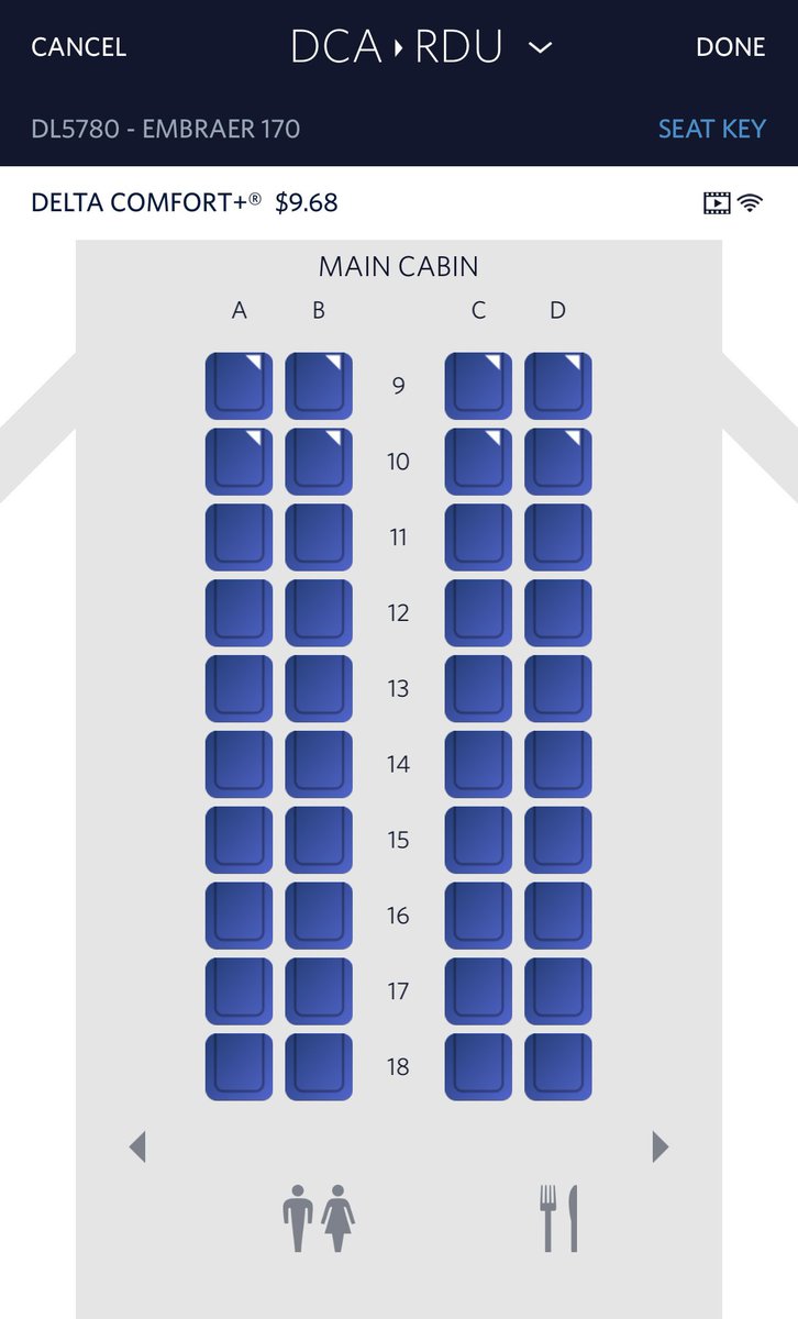 ScottJLamond's tweet photo. Kudos to @Delta tonight!
Upgraded everyone on the entire plane with just 15 souls on board on my flight back home to RDU from DC - wishing I had top status with you and not @AmericanAir 👌
#Luck #EmptyPlane #15SoulsOnBoard #Airlines #Travel #BusinessTravel #Delta #DeltaAirlines https://t.co/SlXfSQWdKv