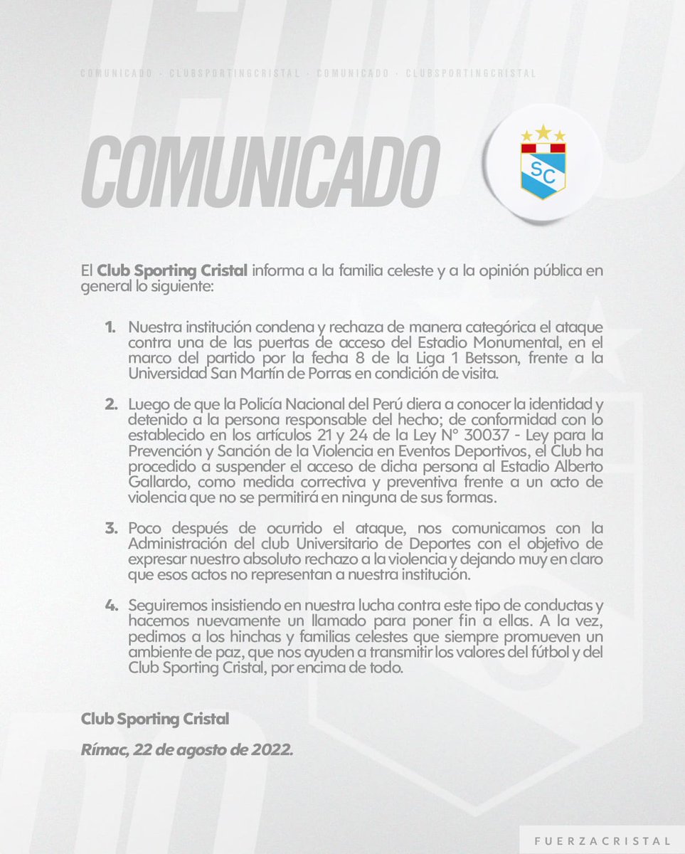 Club Sporting Cristal tweet media