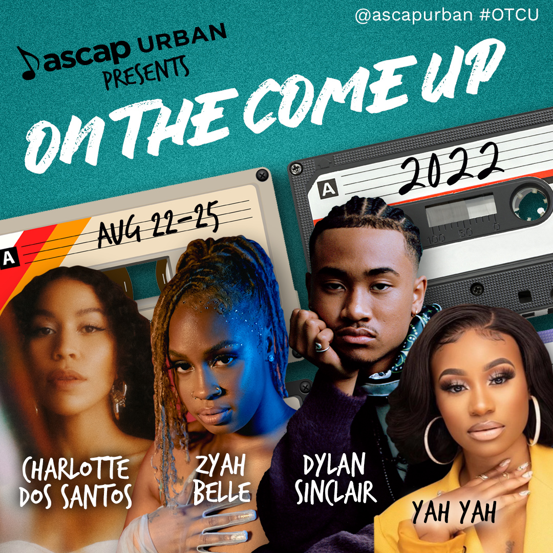 ASCAP's tweet photo. Our annual #OTCU showcase series launched TODAY! 🎤🚀 Catch the performances on from 8/22 - 8/25 on @ascapurban's IG at 12pm PT/ 3pm ET. ➡️ https://t.co/M033EjIz3U https://t.co/6VH5EIdCUm