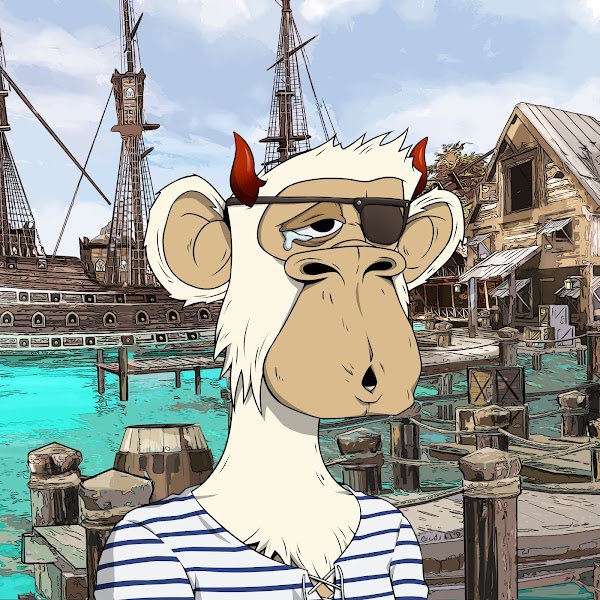mdot1000_'s tweet photo. ✌️Just got onboard the @BadApePirates ship!🏴‍☠️🦍🛳

Let’s get that booty!!💰

🔫Had to grab this badass #PirateApe off the floor. Couldn’t find a rarity site, but this guy has all very rare traits, &amp; really digging the white fur, eyepatch &amp; background!🏴‍☠️🛳

#BadApes #ApeFollowApe https://t.co/DfFzV15J31