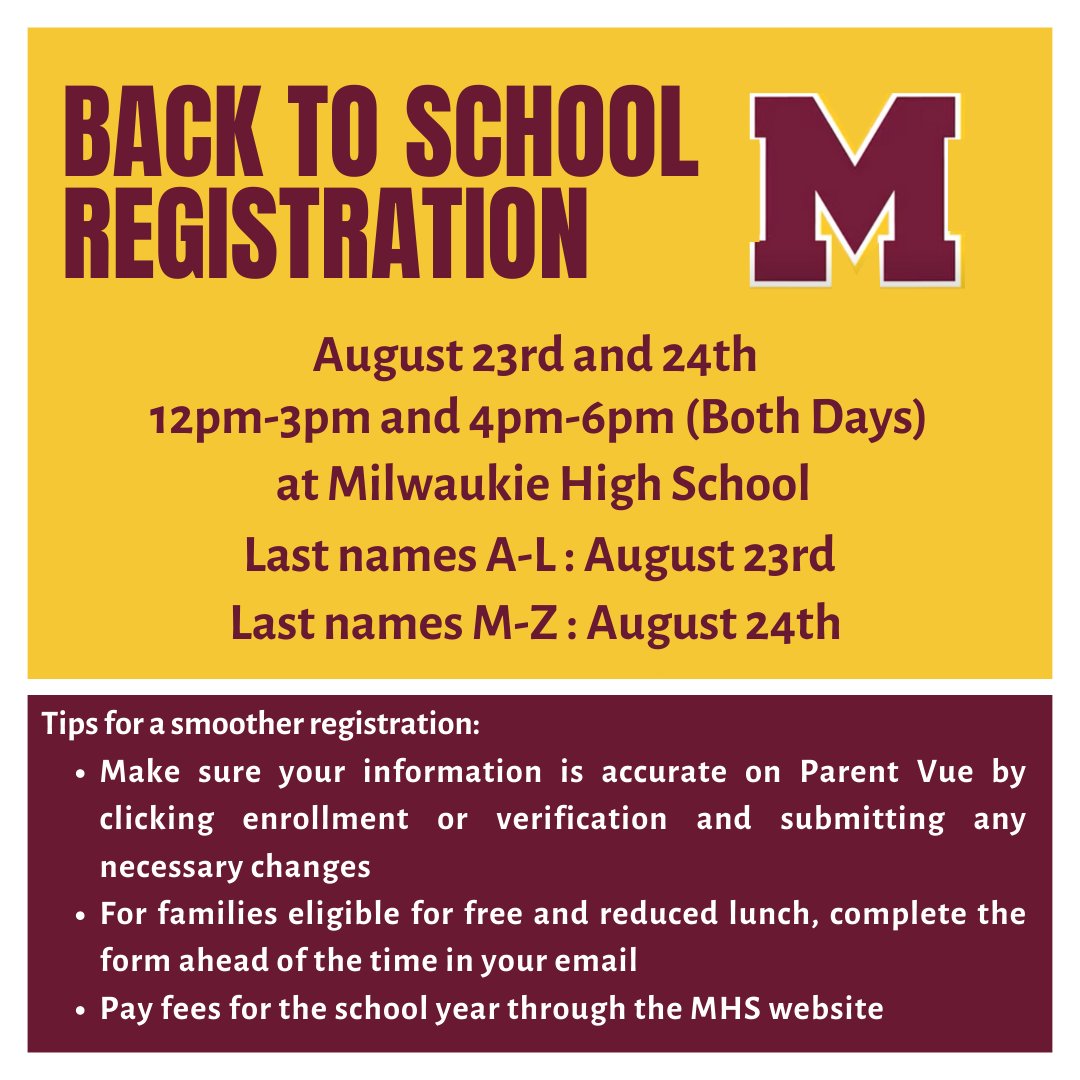 Registration is this week, Mustangs! We hope to see you there!