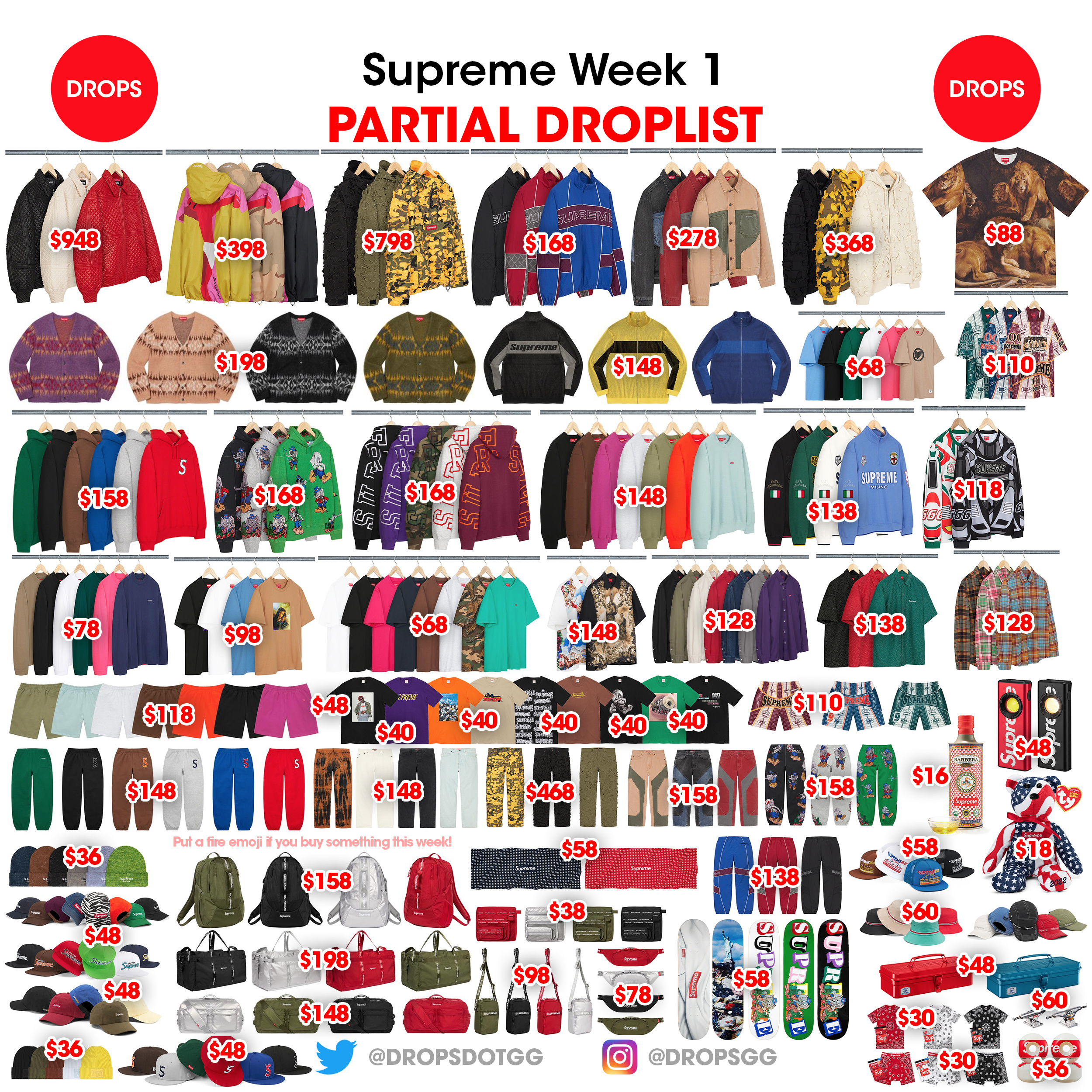 New supreme drop cheap