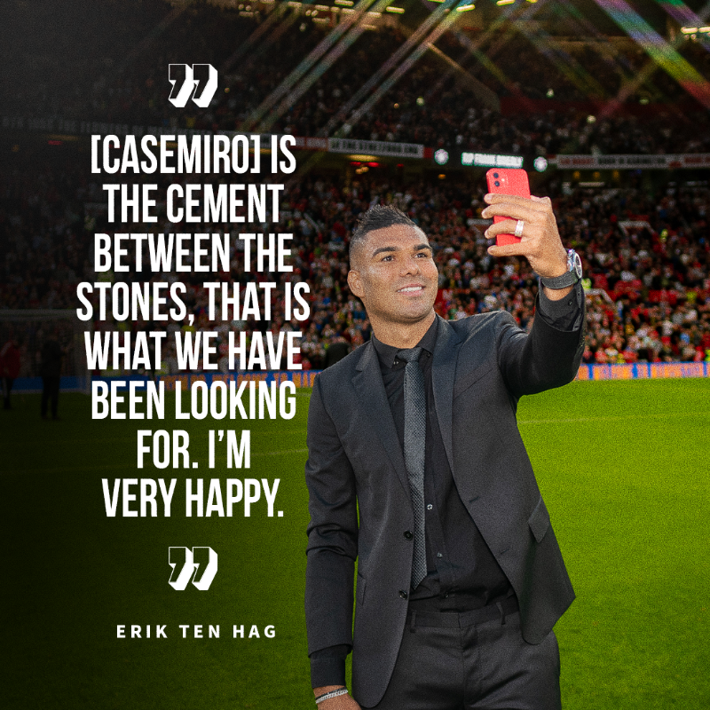 ManUtd's tweet photo. Time to build with @Casemiro 👊🧱

#MUFC || #MUNLIV