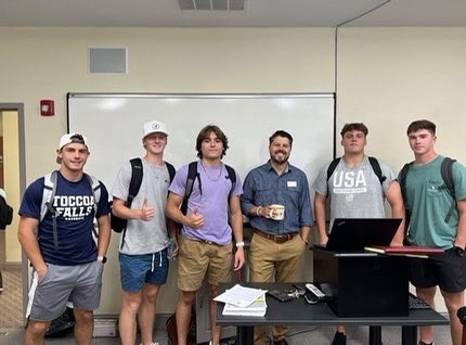 TFC_Baseball's tweet photo. First day of class pictures. Really appreciate our professors and looking forward to a great semester in the classroom! https://t.co/JdCM8UnD6G