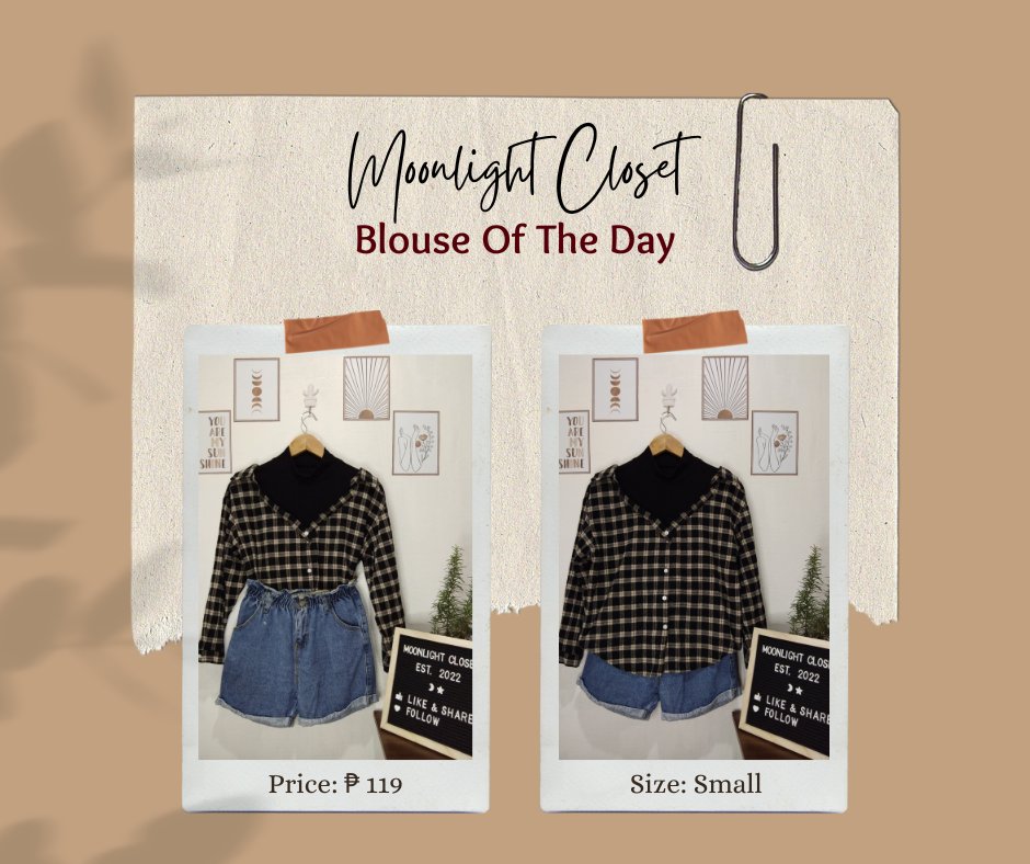ClosetMoonlight's tweet photo. "Everything looks better in plaid." 😍

It’s nearly cold season! It’s best to avoid getting sick at all costs and this warm, cozy, plaid polo blouse will do the trick! 😉♥️

#plaidpolo #poloblouse #prelovedclothes https://t.co/gA5Xw19Zxq