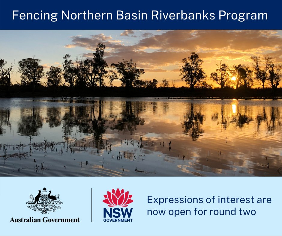 CTablelandsLLS's tweet photo. ⌛ Only a few days remain to submit your EOI to receive funding through the NSW Fencing Northern Basin Riverbanks Project.

EOIs close on Friday 26 August 2022. For more information about the project and how to submit your EOI, head to the website https://t.co/WoZZSpPsMY https://t.co/eNbjXSj2LM