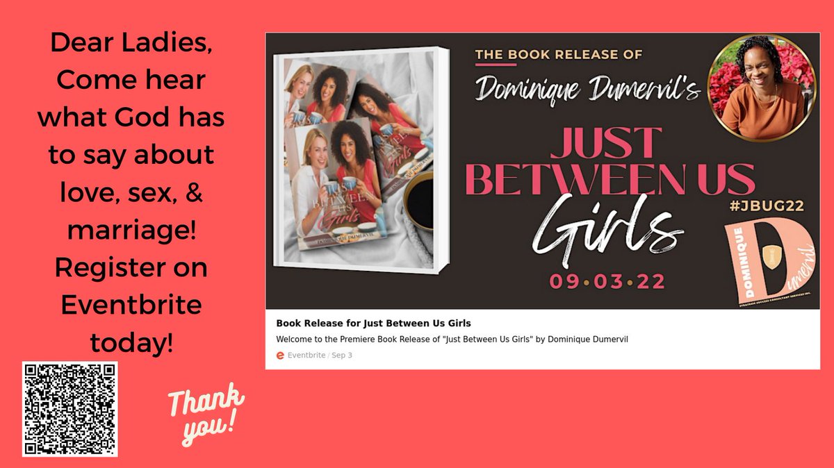 We are 12 days away from the Premiere Book Release of Dominique Dumervil's latest book,         "Just Between Us Girls". Come and celebrate with us! There will be networking, light bites,  activities and books! Get your book signed by the author herself! See you soon!!!