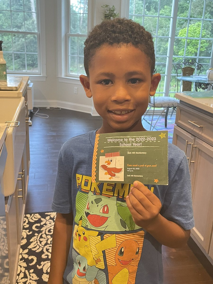 Someone got his first grade postcard today!!! <a href="/oakhill2172/">Oak Hill Elementary</a> Can’t wait to meet you Mrs. Gorski!!