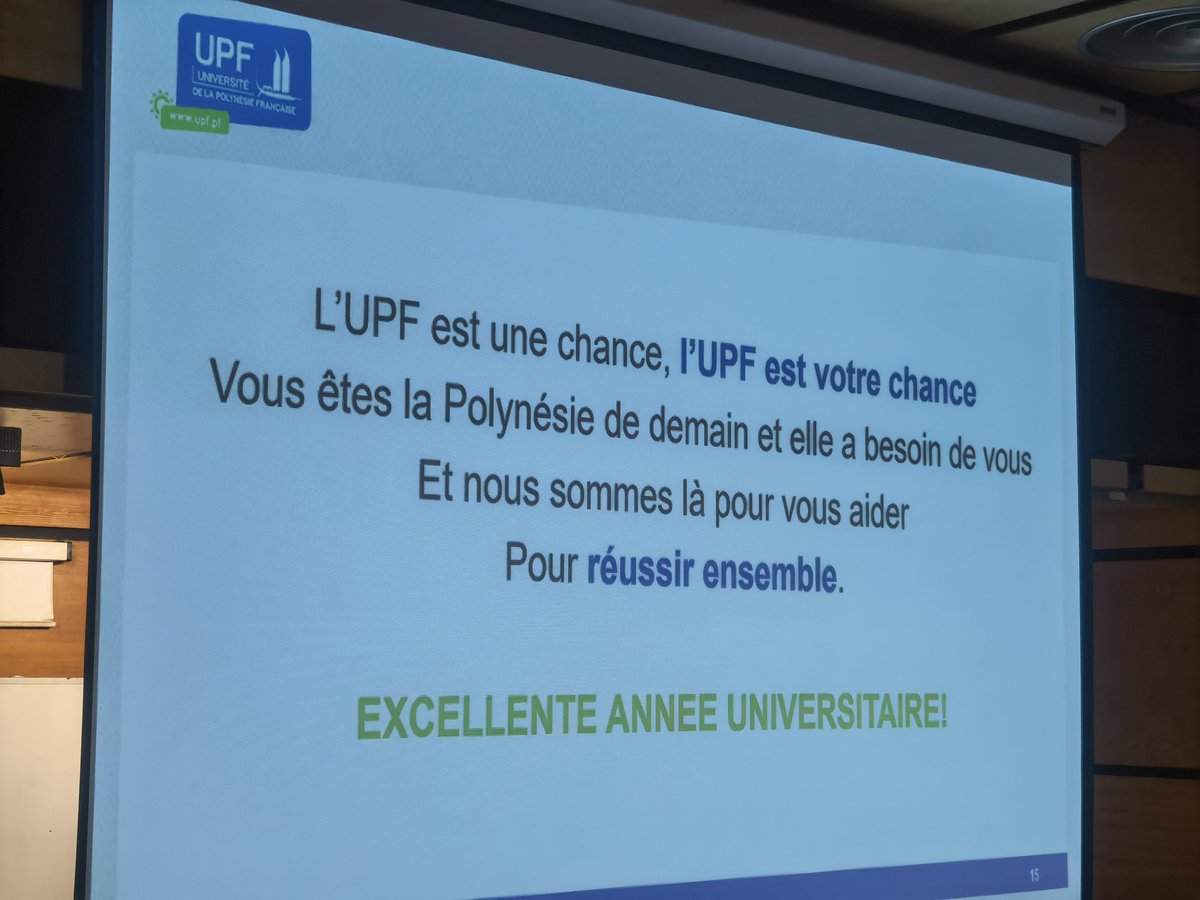Sophie Guichard (@guichard_sophie) on Twitter photo Aujourd'hui c'est la #Rentréeétudiante à <a href="/univpf/">Université Polynésie</a> #Tahiti
Accueil des L1 par le Pt Patrick Capolsini et son équipe sur le magnifique campus universitaire ! #réussite #étudiant #campus #OutreMer Aujourd'hui c'est la #Rentréeétudiante à <a href="/univpf/">Université Polynésie</a> #Tahiti
Accueil des L1 par le Pt Patrick Capolsini et son équipe sur le magnifique campus universitaire ! #réussite #étudiant #campus #OutreMer
