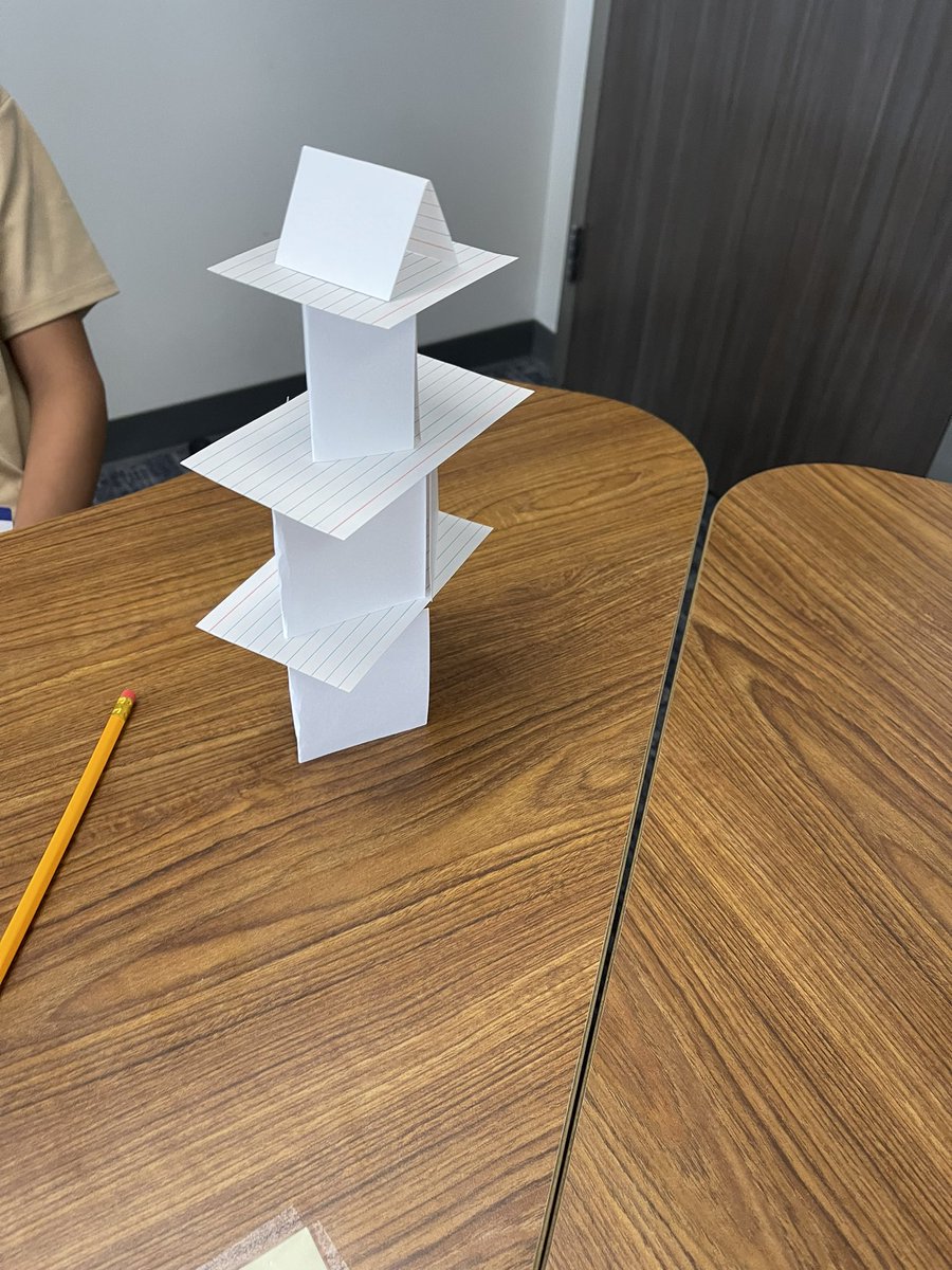 mathlabnerd's tweet image. Math lab students were working on their team building skills today by building the tallest tower with a partner! #wearehaskett