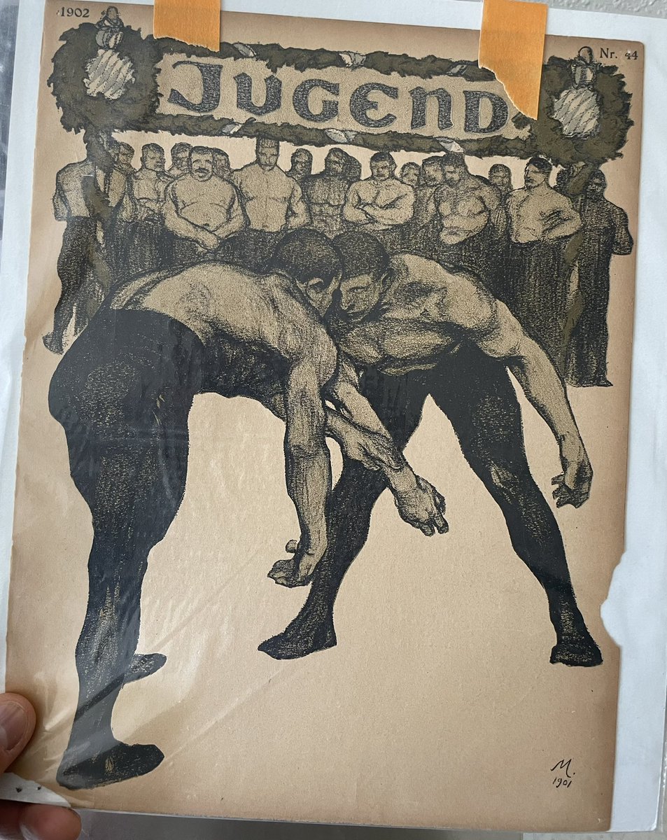 plietzing's tweet photo. A good friend sent me this amazing print. Apparently it was on a magazine cover. Nothing beats old art of wrestlers. Now to figure out who the artist was! https://t.co/QCauy8NAvt