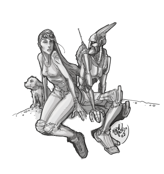 karlozmac's tweet photo. Mean while in other planet... #art #teslabot #scifi #sketch https://t.co/ZAiAPlDmAJ