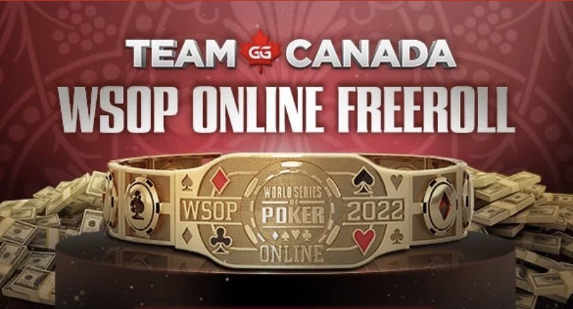 The first Team Canada #WSOP Online Freeroll tournament with $6k in prizes is about to start <a href="/GGPoker/">GGPoker</a>! GL to everyone playing!

Canadians🇨🇦 sign up and use bonus code TEAMCANADAJAMIE to get a FREE ticket to next Monday’s freeroll
click.ggpartners.com/?serial=3164&c…

DM username
#GGPokerCanada