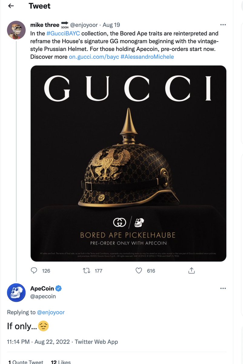 ape coin openly embracing the prussian / gucci colab from <a href="/mikethree/"></a> 

archive.ph/2022.08.22-231…