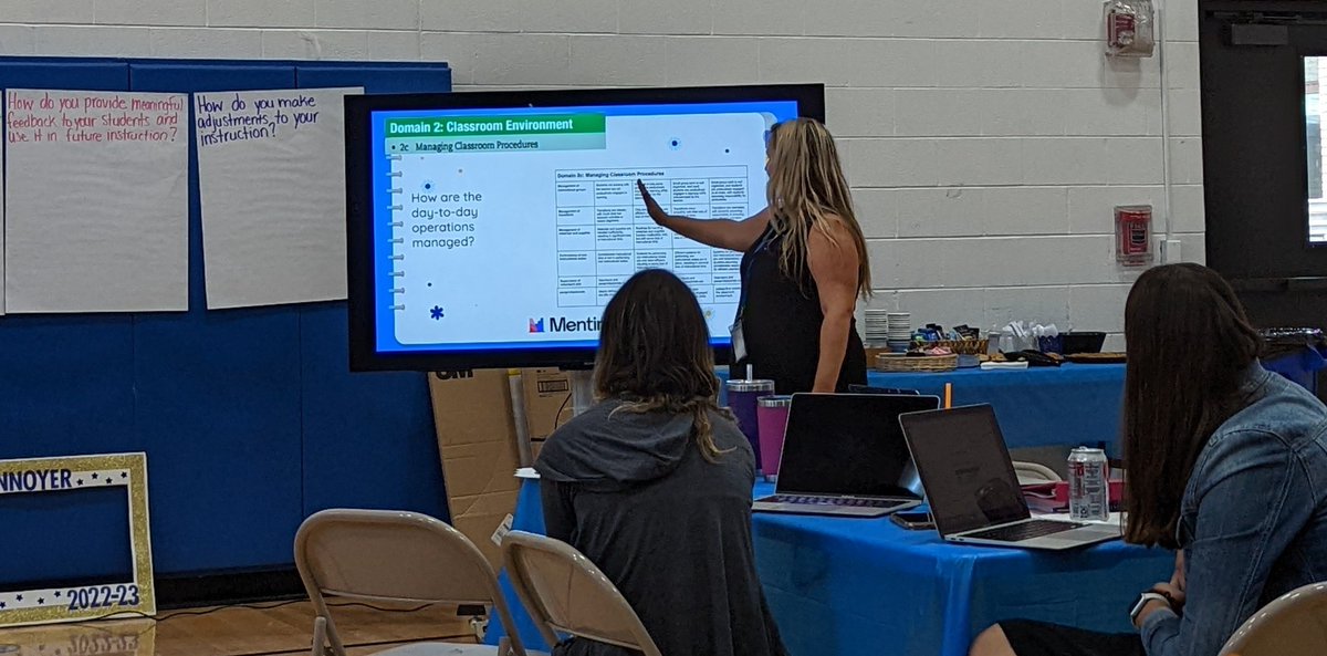 Terrific start to the school year with a mentor- protege lunch, followed by the dynamic <a href="/MrsSAdkins/">Sarah Adkins</a> &amp; <a href="/MsStrecker/">Kiera Strecker</a> to introduce our new teachers to our Danielson evaluation tool. #pennoyerpride