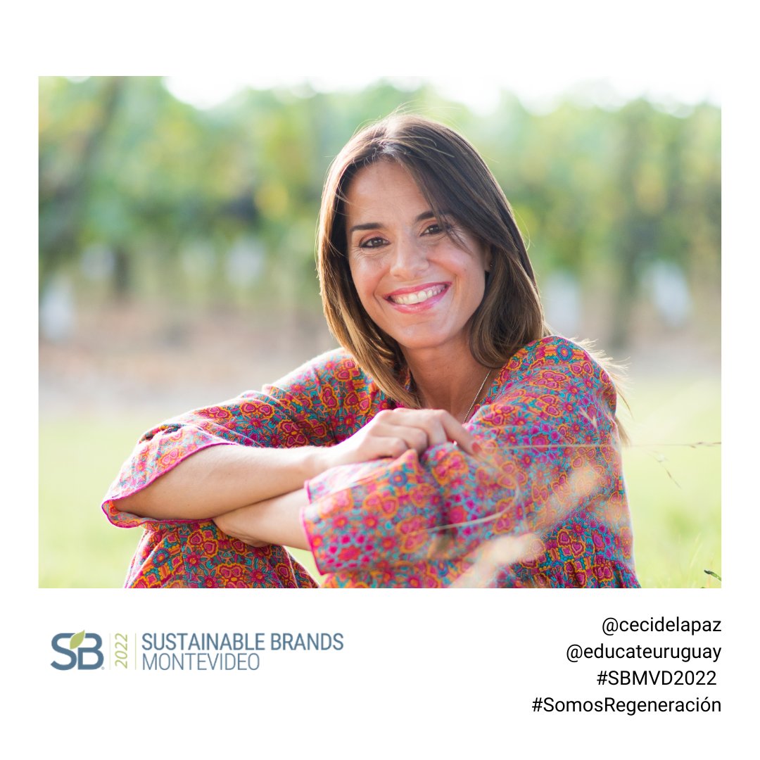 @cecidelapaz, fundadora de @educateuruguay , se define como una maestra curiosa que camina buscando la respuesta a cómo los niños aprenden mejor.  Cecilia Será parte de #SBMVD2022 participando en la conversación sobre ¨El futuro será regenerativo o no será¨.
