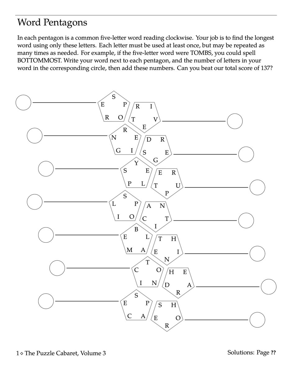 If you like the attached puzzle from Volume 3 of The Puzzle Cabaret -- to appear this Fall -- (amazon.com/Puzzle-Cabaret…), check out <a href="/LowdownCryptic/">Lowdown Letter Banks</a> -- after you buy a book, of course.