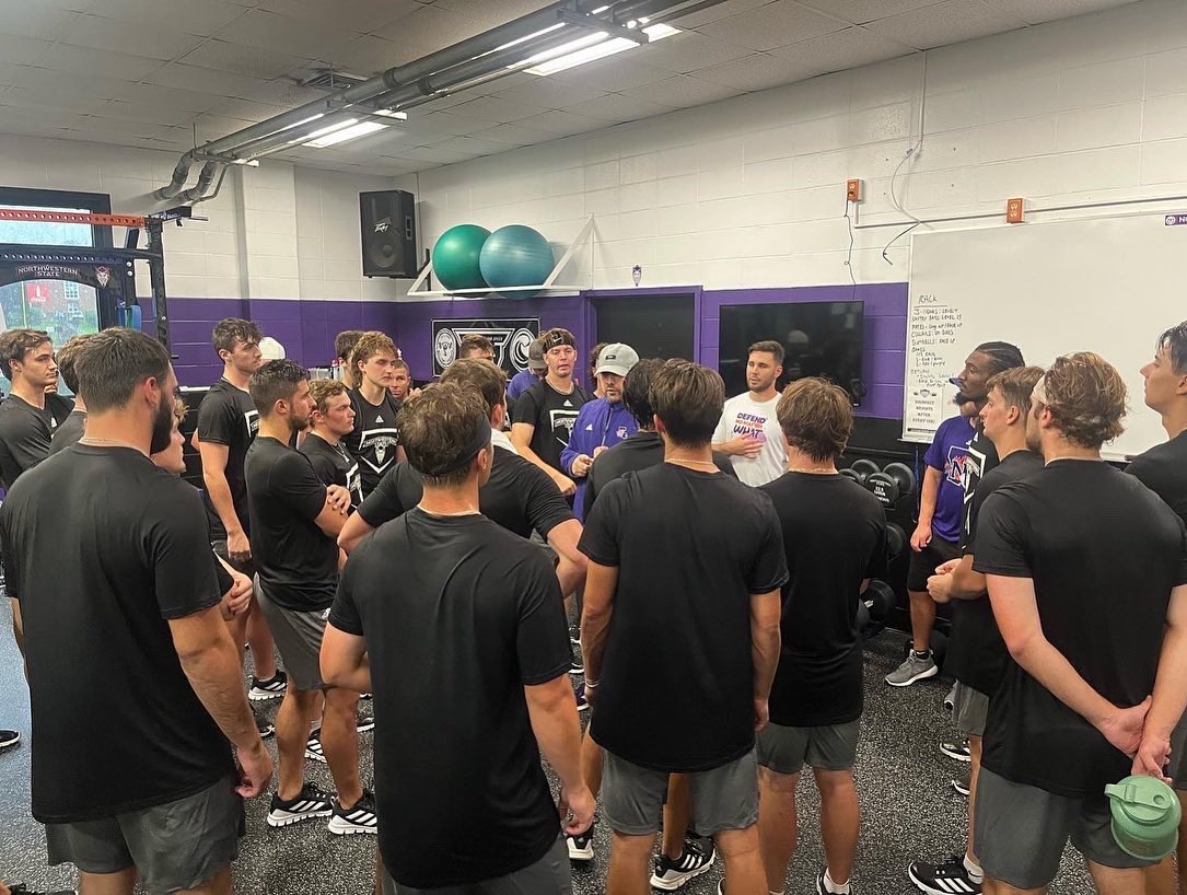 The guys brought the energy in the weight room on day one! We are excited to have everyone back on campus as we get rolling. 💪 #ForkEm