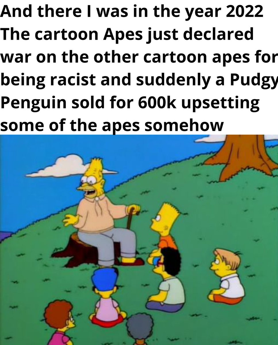 🐧the story I might tell my grandchildren one day: 🐒

#NFTCommmunity #BAYC #MAYC #penguin #400eth #ETH #NFTs