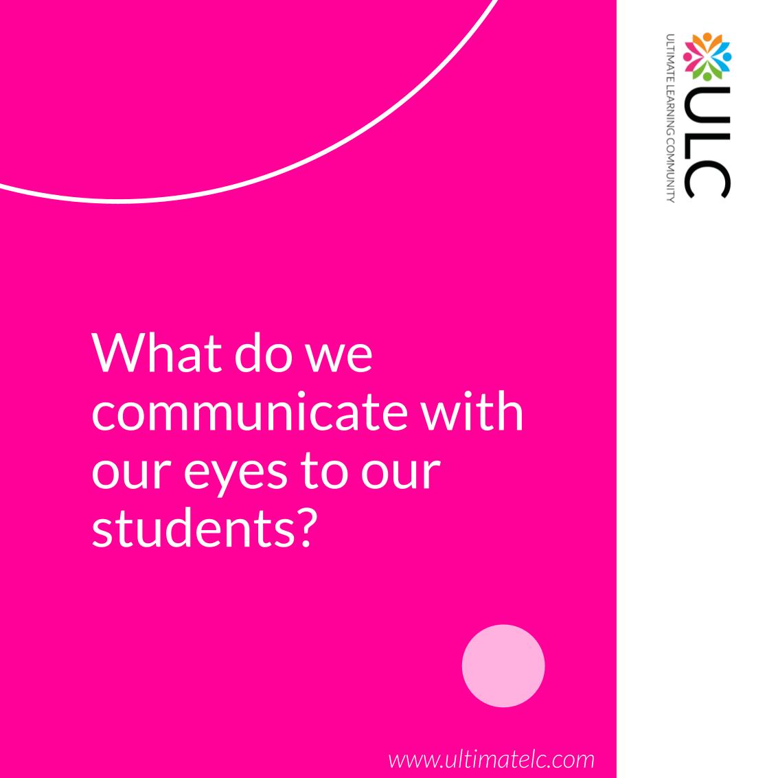 LearningUlc's tweet photo. Perhaps sometimes we are not aware that our #gaze can say a lot more than we sometimes consider. How do our students feel when they are looked at by us? Do they feel afraid, supervised, rejected? Do they feel valued, welcomed, respected, loved? https://t.co/5B8qppgvFB