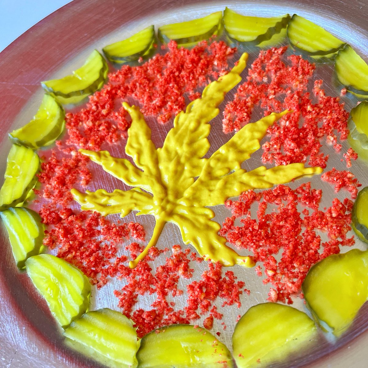 Munchie Monday! Thanks to Chanel for submitting this divine combination.

Any guesses as to what the three ingredients might be? 

#munchies #thc #cbd #highsociety #california #visitpalmdesert #coachellavalley #hotcheetos