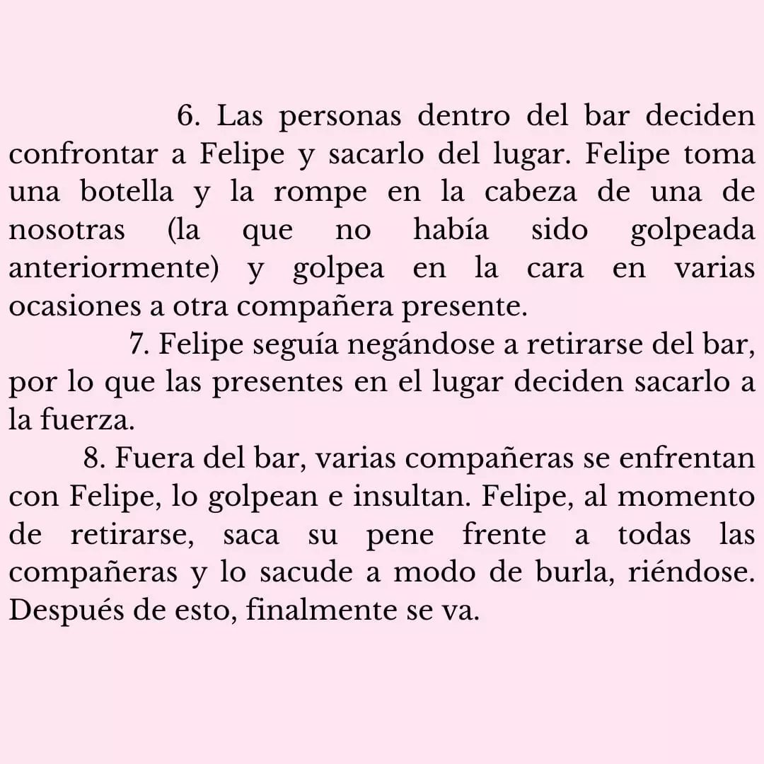 DENUNCIA PÚBLICA CONTRA FELIPE ROJAS POR VIOLENCIA FÍSICA.