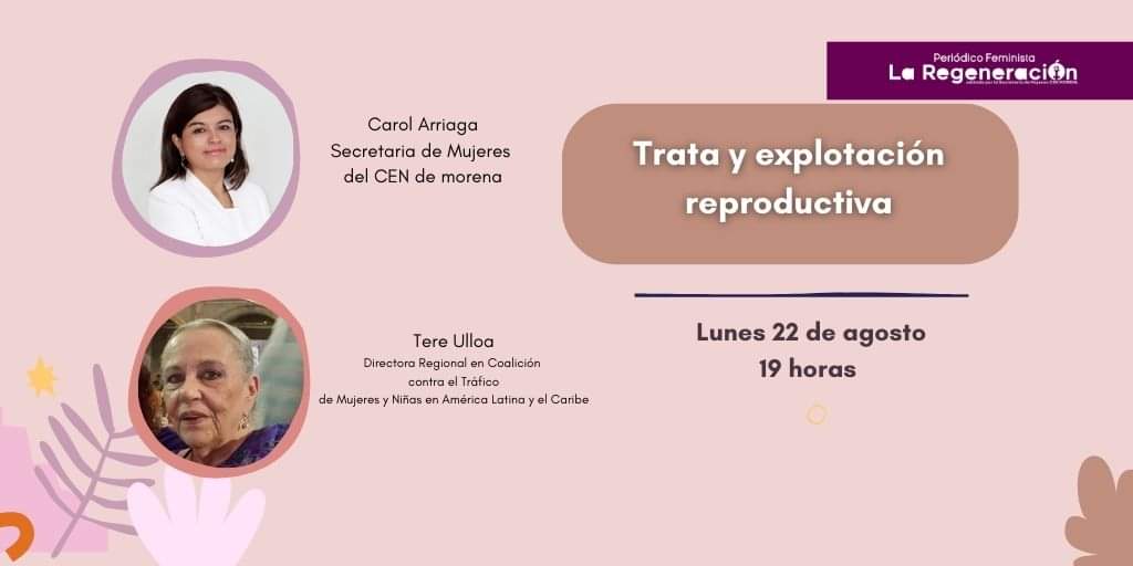 🔴📺 #LaRegeneraciónTV presenta una entrevista a la Mtra. Teresa Ulloa, Directora Regional de <a href="/CATWLACDIR/">CATWLAC</a>, sobre la trata de personas. ¿Cómo incide la trata en la violencia sistémica hacia las mujeres en México? 👇🏽 Inicia 7pm 
youtu.be/Kyc6hd8cy4s