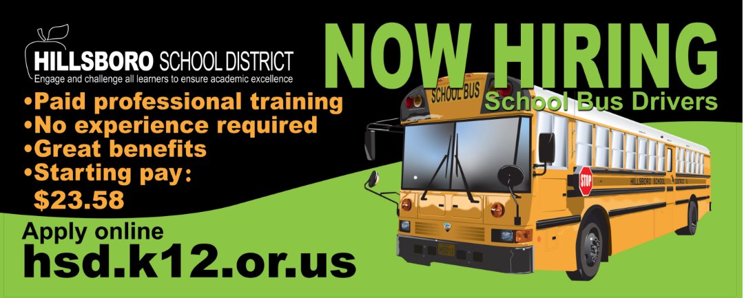TobiasPrincipal's tweet photo. Join HSD!  See the world (or at least Washington County)! https://t.co/hvXzruNA6b
