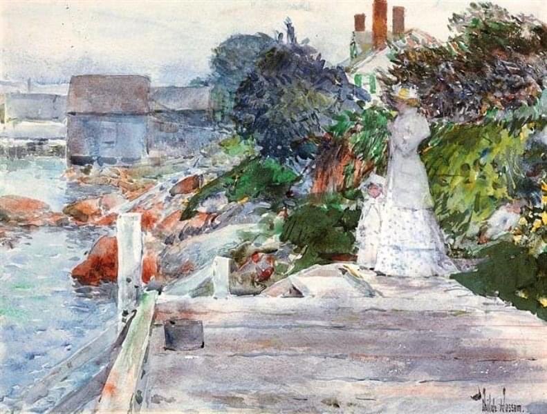 MGenevet's tweet photo. Childe Hassam ! Océan Front, Gloucester, Massachusetts, 1890. https://t.co/lara8DwXHg