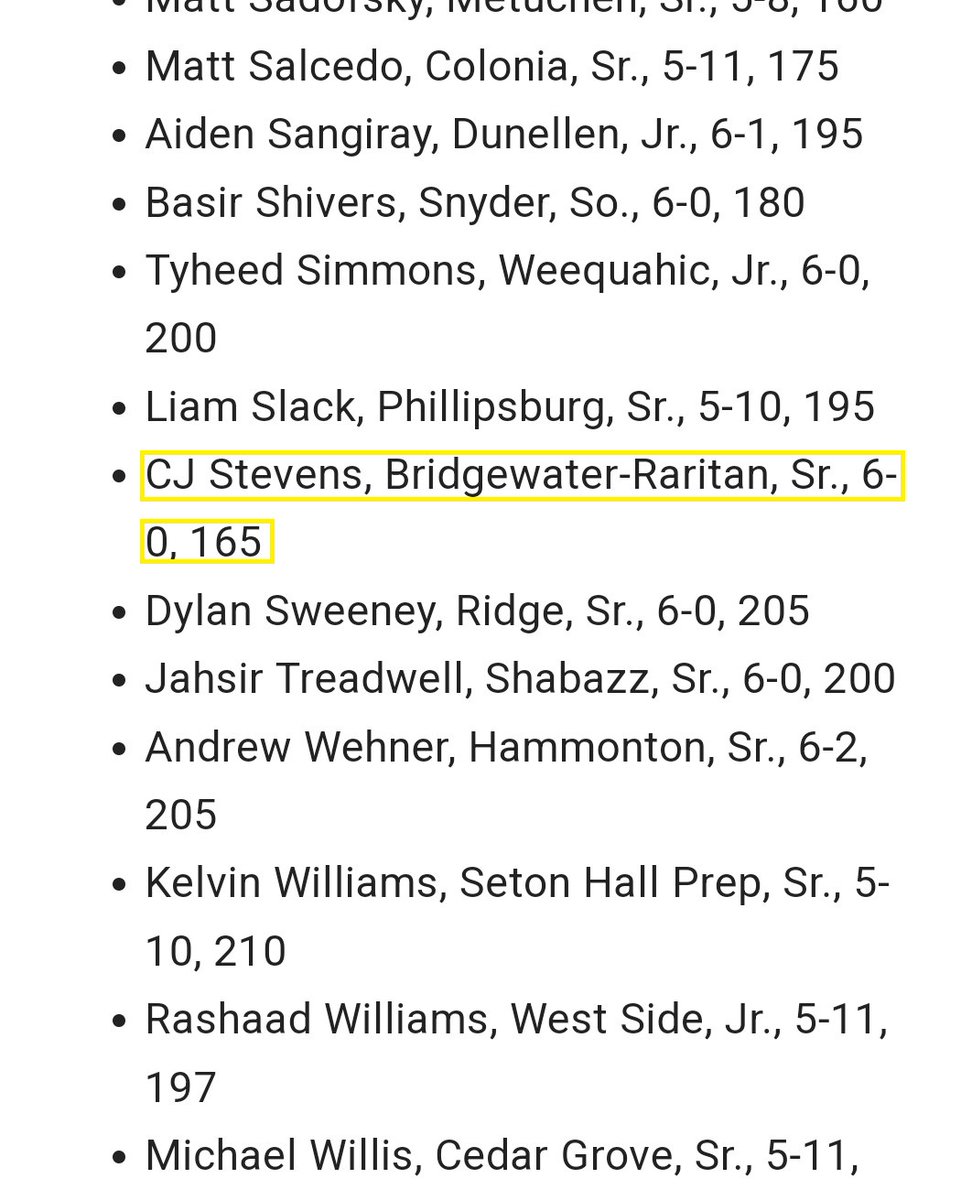 Appreciative and honored to be listed on the linebackers and other hard hitters list by <a href="/HSSportsNJ/">NJ.com HS Sports</a> and <a href="/MikeKinneyHS/">Mike Kinney</a>.  <a href="/BRHSPantherFB/">BRHSPantherFB</a> #ToughSmartRelentless