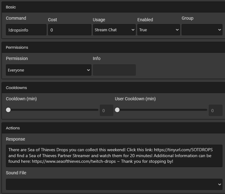 Aliquem's tweet photo. All I have to say about the SOT Drop nonsense. I literally have a command to take you to a directory of partners to get drops from. Community that bands together thrives together. #SeaOfThieves #bemoresupportive https://t.co/9Ktc1WYOkj
