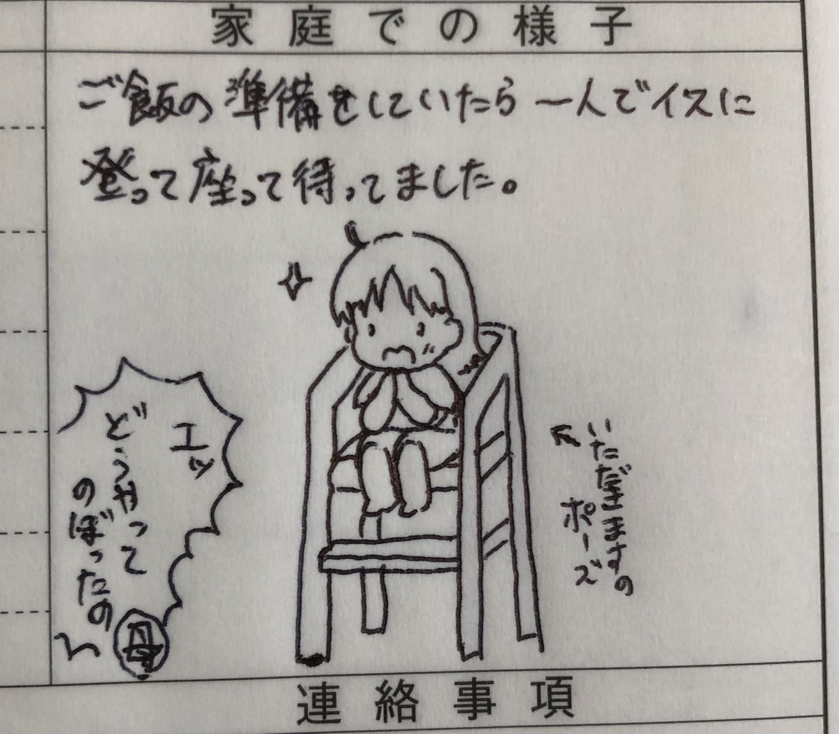 最近の連絡帳(1歳6ヶ月)🤗
 #みーちゃん育児日記 