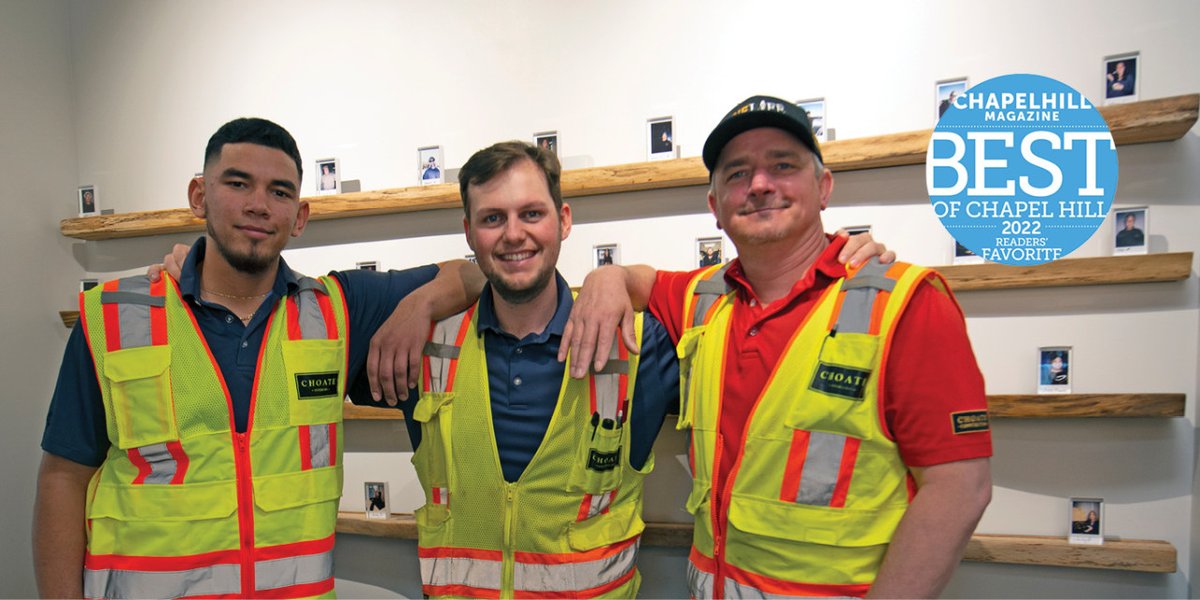 ChoateCo's tweet image. Exciting news! Choate Raleigh has been recognized in the @chapelhillmag 11th annual &quot;Best of&quot; Issue as a winner in the Commercial Builder category. Thank you to the 10,000+ Triangle community members who voted in this year&apos;s awards!

#ReputationisEverything