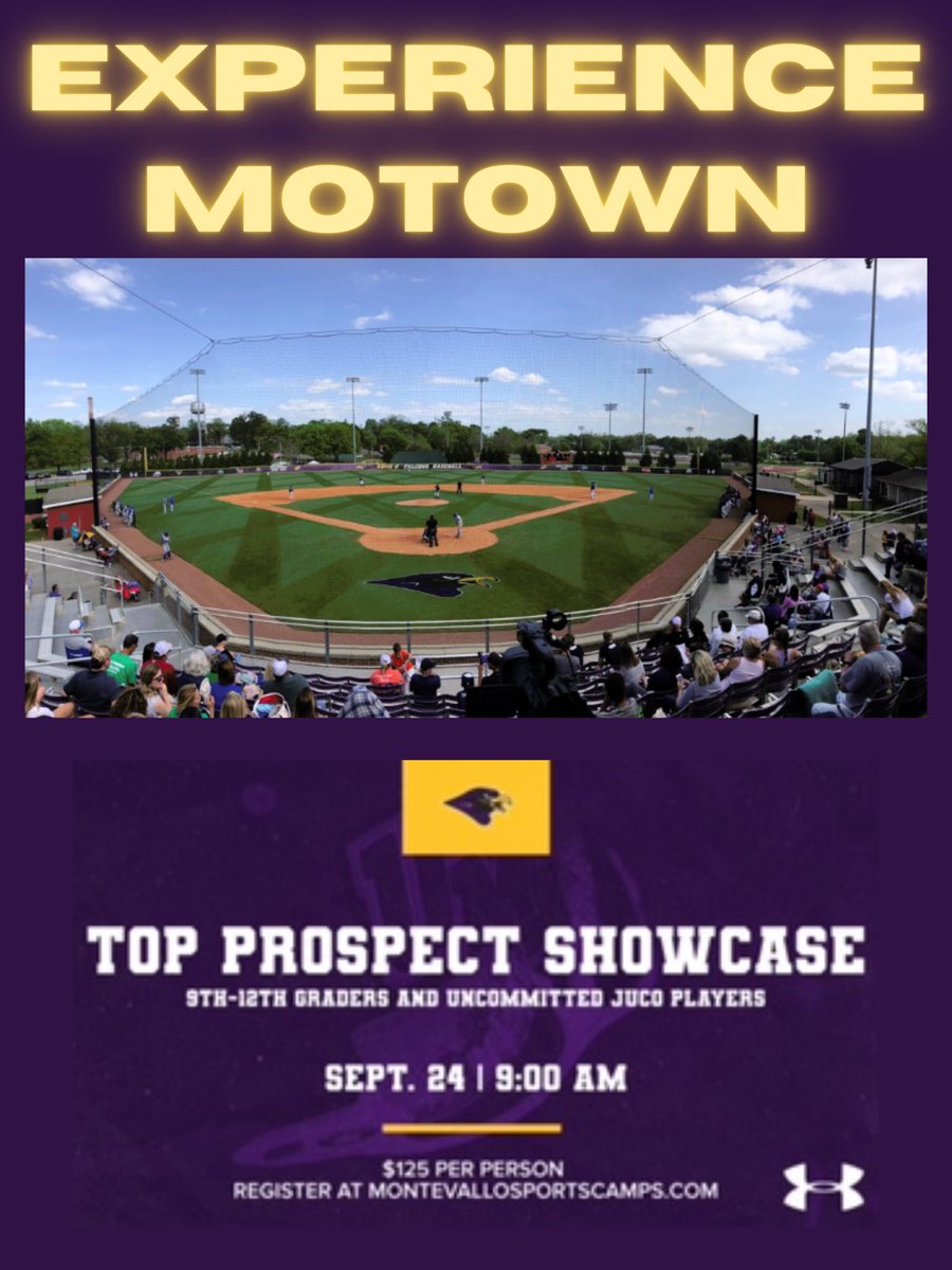 Don’t miss the chance to be in Montevallo to experience the atmosphere, coaching staff and facilities!

You can register at the link below:

baseball.montevallosportscamps.com

Look forward to seeing you there!