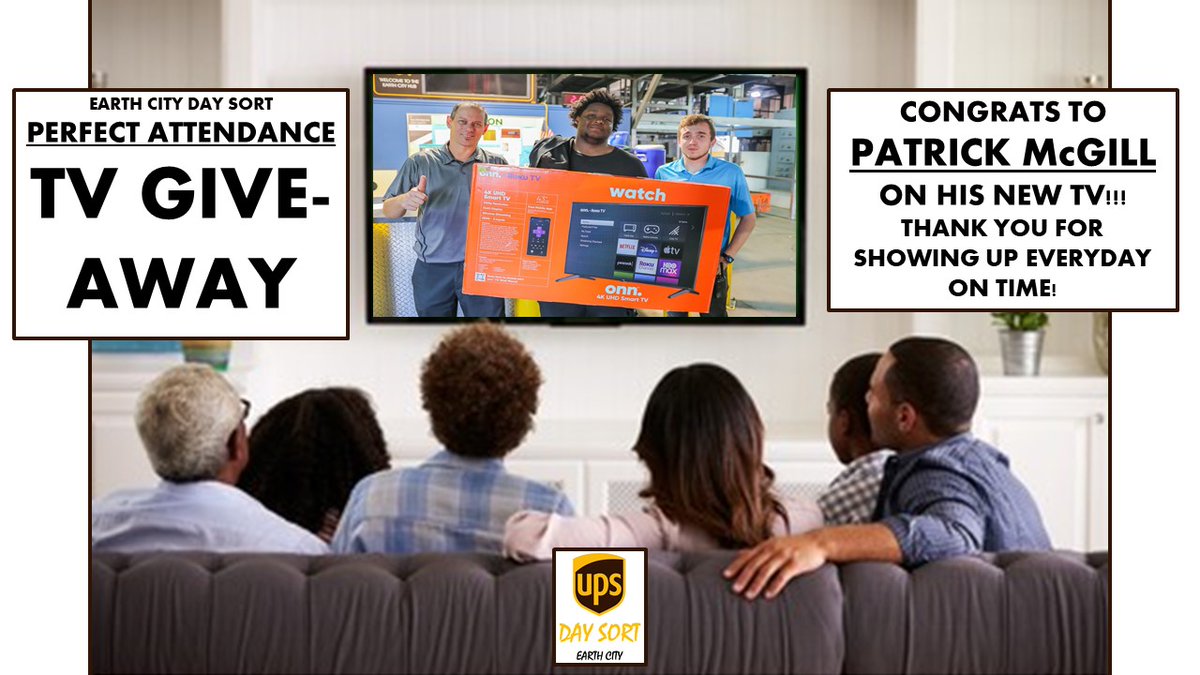 upsec_day's tweet photo. Here's a recap of the EARTH CITY DAY SORT PERFECT ATTENDANCE TV GIVE-AWAY! CONGRATS to Patrick and Will on their BRAND-NEW TVS!! Thank You for always being here to do your part! #UnitedAsOne https://t.co/NUkNUvCWO8