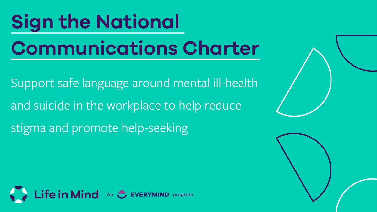anzmha's tweet photo. The Charter is an evidence-informed resource to guide workplaces in developing processes to help reduce stigma in mental ill-health & suicide. Visit @LifeinMindAU to learn more about The Charter & how you can become a signatory: https://t.co/xby10WFpu7 #wmhs22 https://t.co/CFYMwARQLG