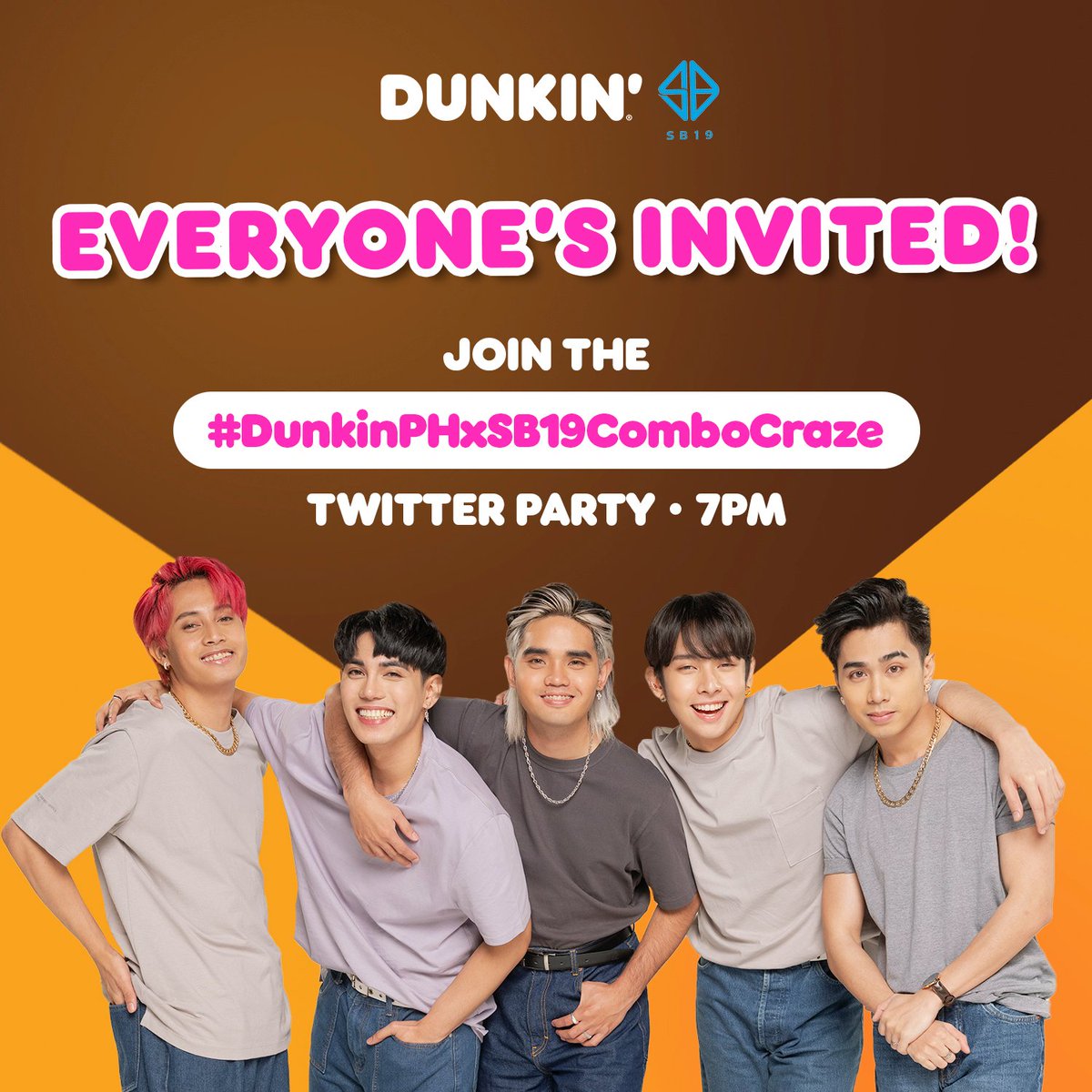 dunkinph's tweet photo. Are you ready to embrace the craze? 💙 💠
Use #DunkinPHxSB19ComboCraze and guess what we are revealing tonight. 😉 @SB19Official https://t.co/pPptkTElZb
