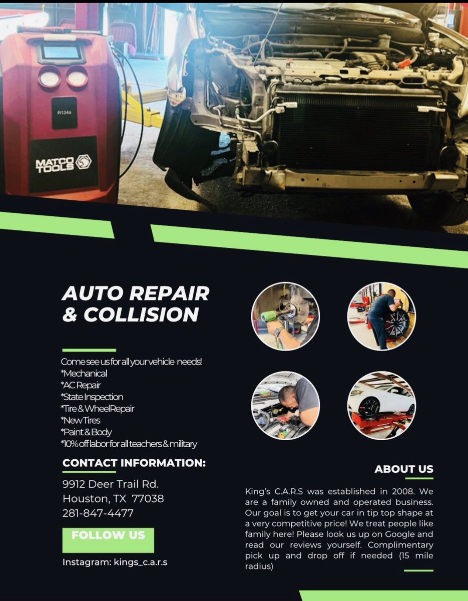 Huge shout out to King’s C.A.R.S.  The only shop I trust . Please support small business. Check out the 10 percent off for  teachers 👩‍🏫🤗🤗🤗