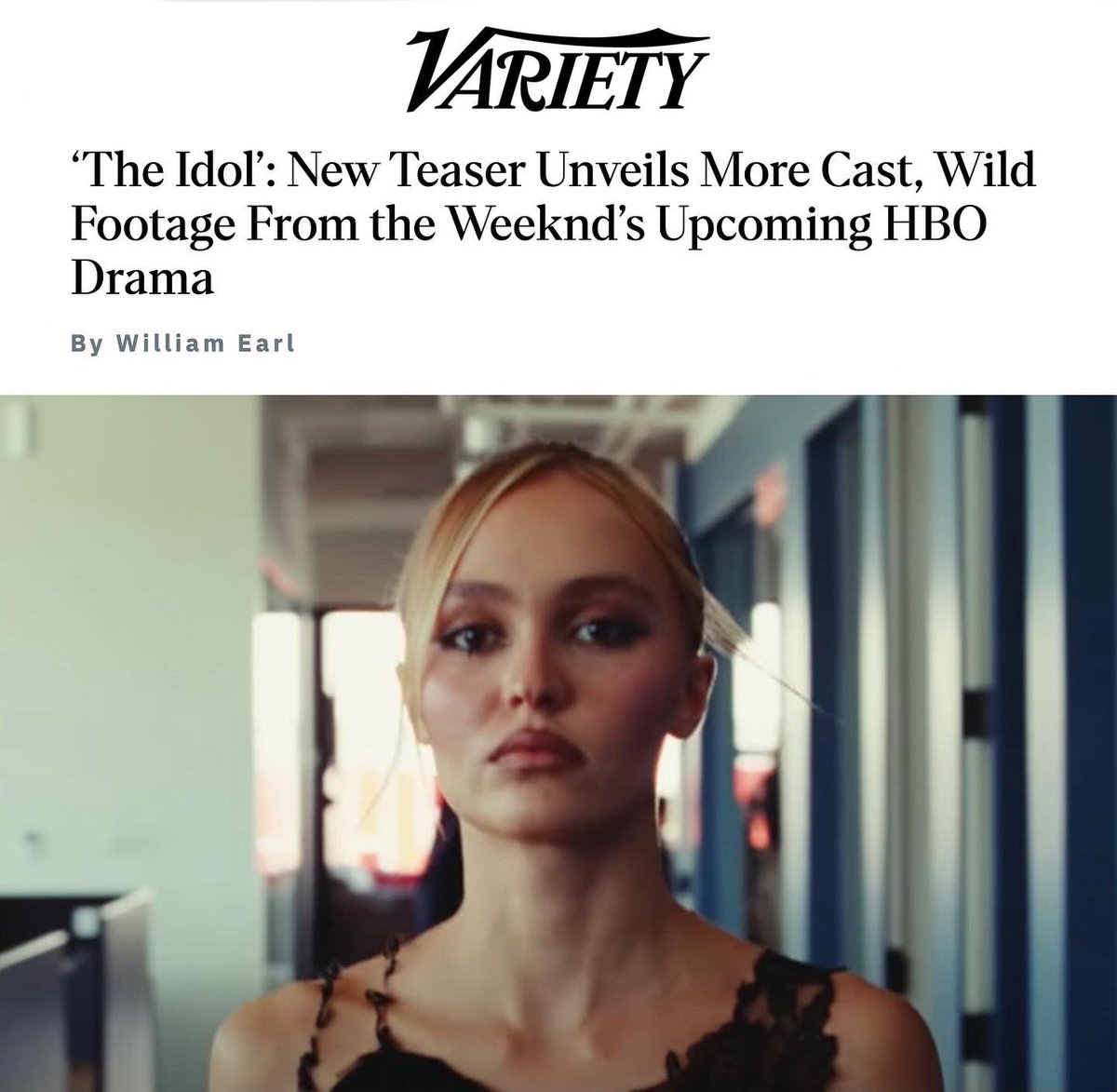 aaronlgilbert's tweet photo. Wow! 🤩 We sure are in for a ride with this incredible cast! From the gutters of Hollywood #TheIdol is coming soon to @hbomax! @BronStudios @theweeknd https://t.co/042VTcT8vX
