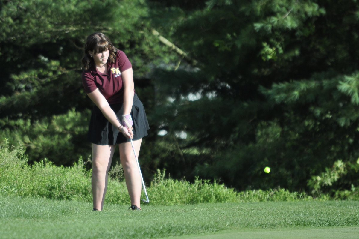 FH_Highschool's tweet image. The girls shot a 190 at the Waterford Invitational tonight, moving them into second place in the TVC standings on the year!